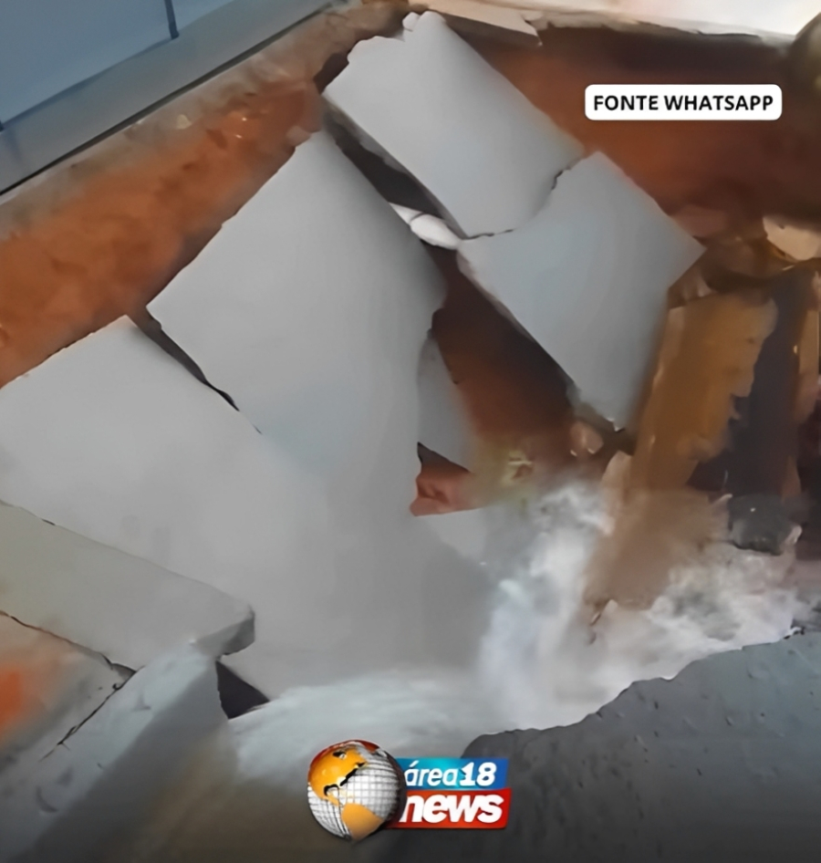 FORTE CHUVA ABRE CRATERA EM MIRANDÓPOLIS NESSE FINAL DE SEMANA