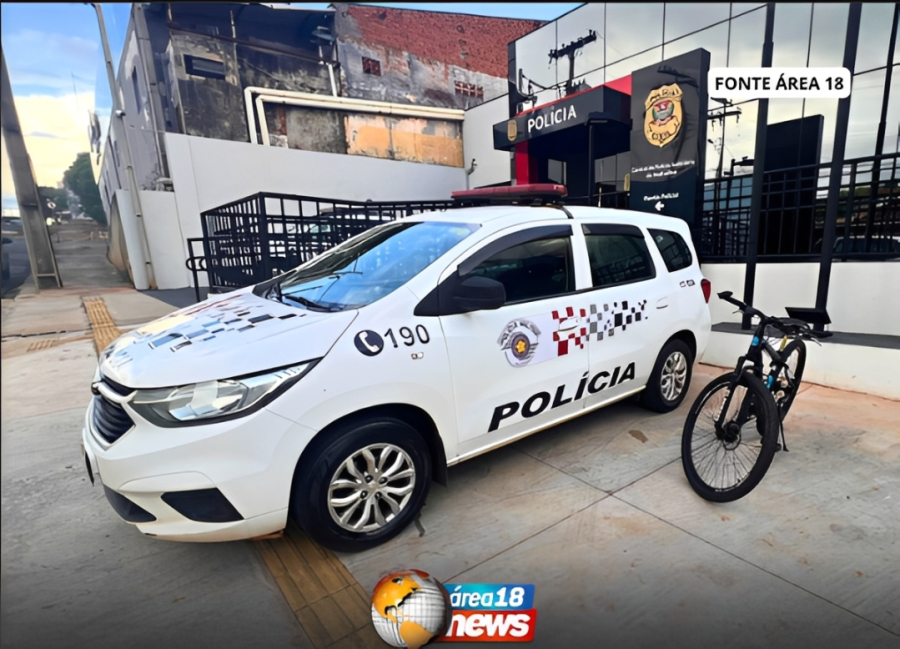 POLÍCIA MILITAR RECUPERA BICICLETA FURTADA E DEVOLVE A PROPRIETÁRIO EM ANDRADINA