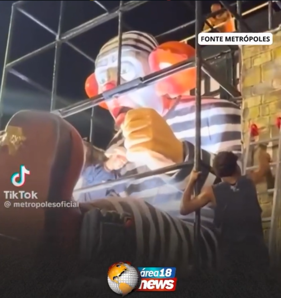 DESFILE POLÊMICO NO CARNAVAL: HOMENAGEM A LULA E ALEGORIA COM “PALHAÇO PRESO” GERAM REPERCUSSÃO; VEJA VÍDEO