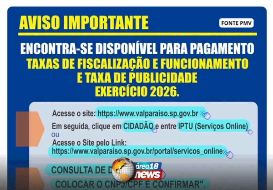 COMERCIANTES DE VALPARAÍSO SÃO SURPREENDIDOS COM COBRANÇA DE TAXA DE PUBLICIDADE EM 2026