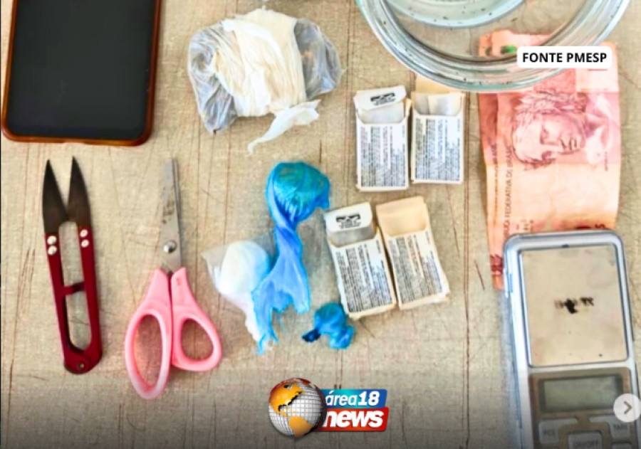  MOTOBoy DE 19 ANOS É PRESO POR TRÁFICO E CONFESSA QUE VENDIA DROGA PARA PAGAR CNH EM PEREIRA BARRETO