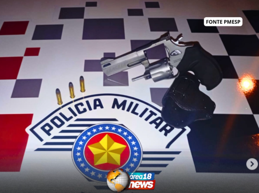 MOTOQUEIRO CAI DE MOTO E REVELA REVÓLVER DE USO RESTRITO AO SER ABORDADO PELA PM EM GUARARAPES