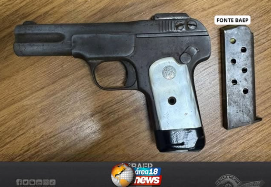 PROCURADO POR TRÁFICO É PRESO COM PISTOLA DE NUMERAÇÃO SUPRIMIDA EM ARAÇATUBA