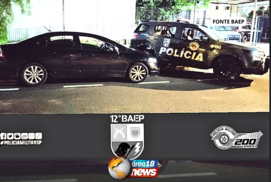 BAEP RECUPERA HONDA CIVIC FURTADO E DETÉM MULHER COM TRÊS MENORES EM ARAÇATUBA