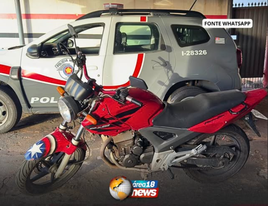 MOTO FURTADA EM ARAÇATUBA É LOCALIZADA PELA PM DENTRO DE CASA EM MIRANDÓPOLIS