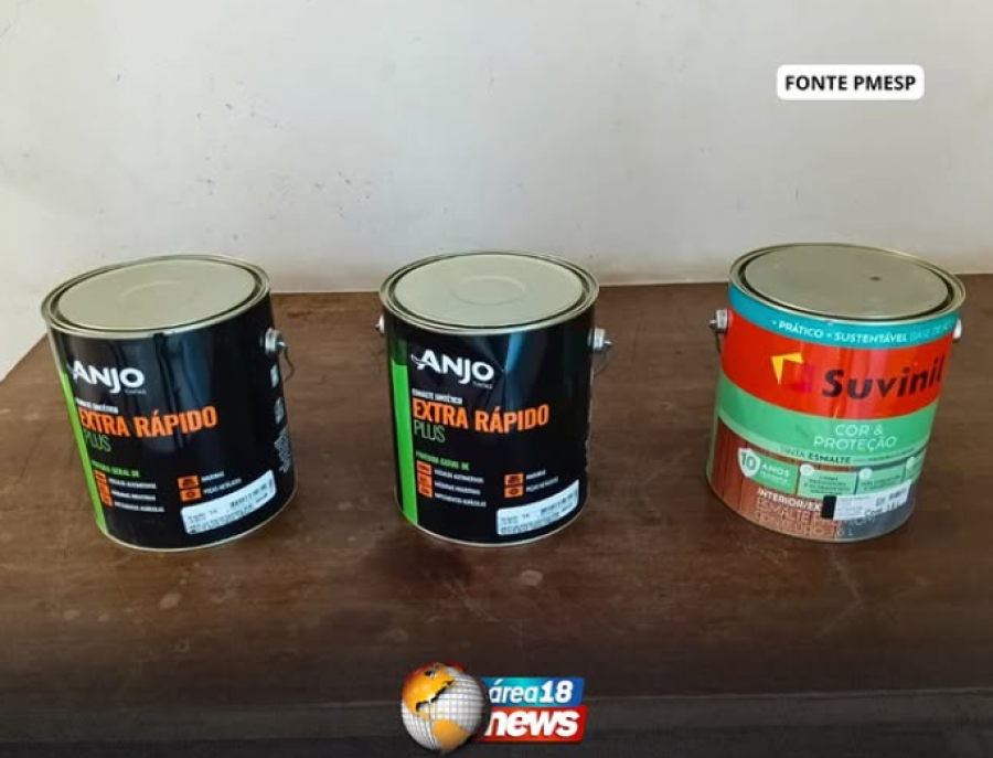HOMEM É PRESO APÓS FURTAR LATAS DE TINTA EM CONSTRUÇÃO EM BIRIGUI