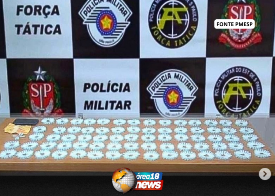 FUGA TERMINA EM PRISÃO: FORÇA TÁTICA APREENDE MAIS DE 1.400 PINOS DE COCAÍNA EM ARAÇATUBA