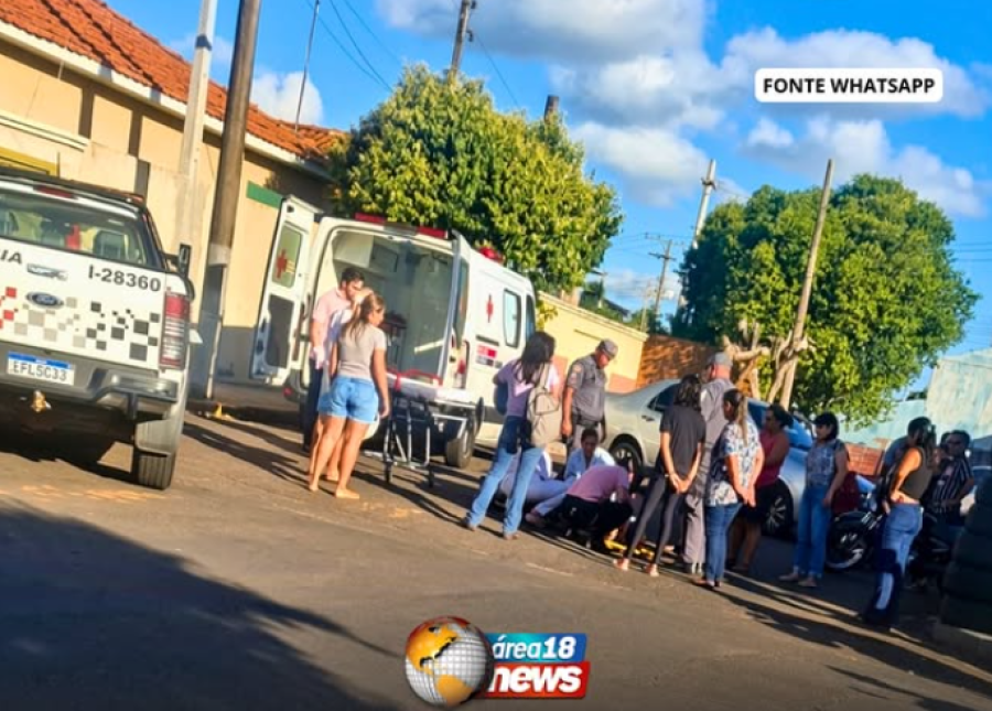  MOTOCICLISTA SOFRE MAL SÚBITO, CAI DA MOTO E É SOCORRIDO POR AMBULÂNCIA EM MIRANDÓPOLIS