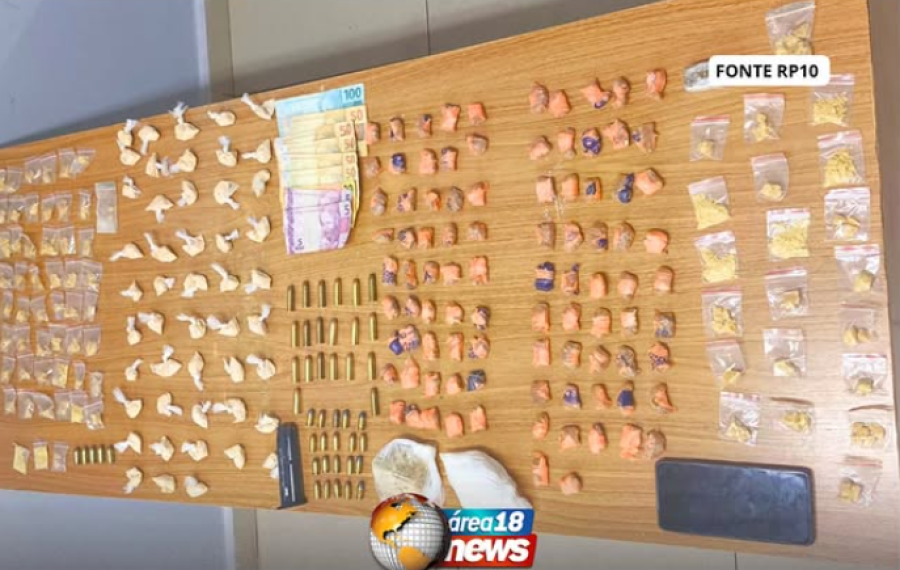 DUPLA É PRESA COM DROGAS, MUNIÇÕES E SUSPEITA DE ABASTECER “BICAS” EM ARAÇATUBA