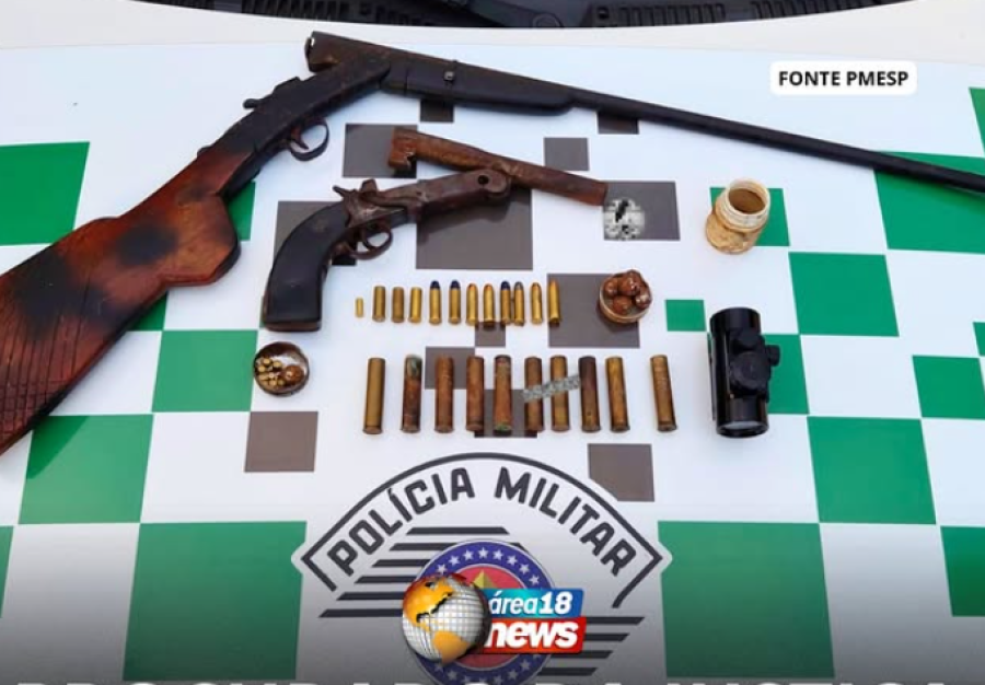 PROCURADO DA JUSTIÇA É PRESO COM ARMAS E MUNIÇÕES EM ASSENTAMENTO RURAL DE PENÁPOLIS