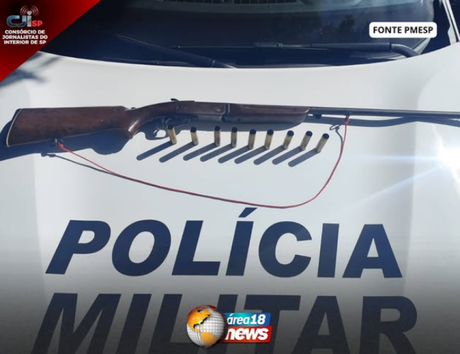 HOMEM É PRESO APÓS ATIRAR EM CACHORRO E MANTER ARMA ILEGAL EM GUARARAPES