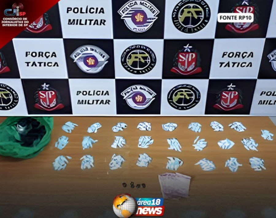 DENÚNCIA LEVA PM A PRENDER HOMEM COM QUASE 500 PINOS DE COCAÍNA EM ARAÇATUBA