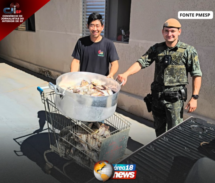 REDE IRREGULAR COM MAIS DE 1,5 KM É APREENDIDA E PEIXES SÃO DOADOS EM ARAÇATUBA