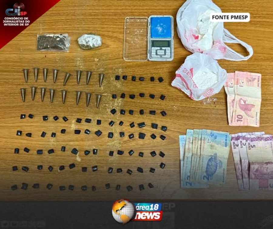  BAEP PRENDE SUSPEITO POR TRÁFICO DE DROGAS NO BAIRRO JUSSARA