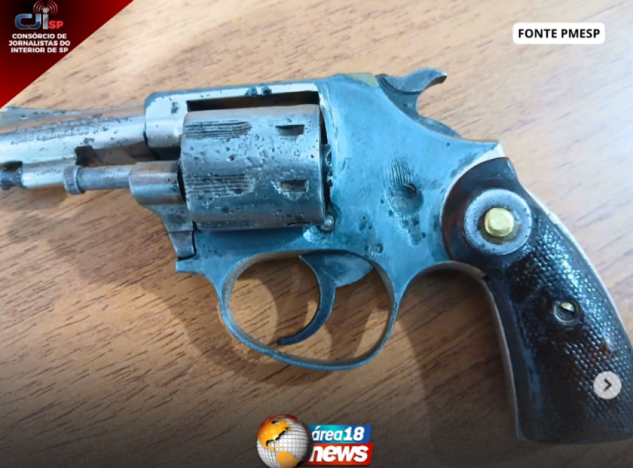 AMEAÇA COM ARMA: POLÍCIA MILITAR APREENDE REVÓLVER E ABORDA SUSPEITOS EM GENERAL SALGADO