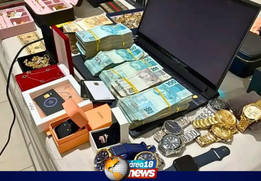 HOMEM É PRESO EM MIRANDÓPOLIS COM MAIS DE R$ 150 MIL, JOIAS E RELÓGIOS DURANTE OPERAÇÃO POLICIAL