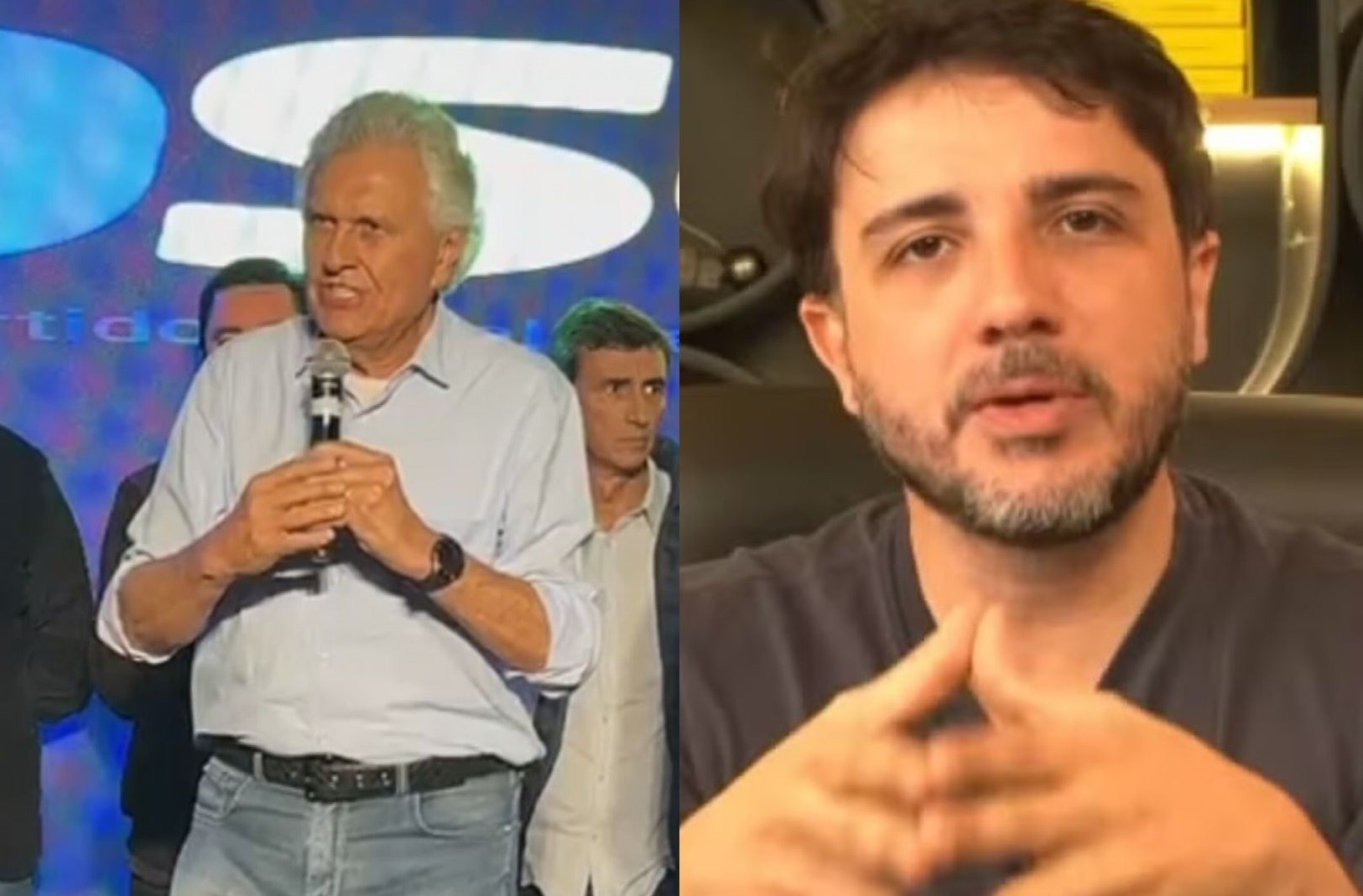 Caiado elogia Renan Santos e diz estar aberto para conversar sobre aliança na eleição