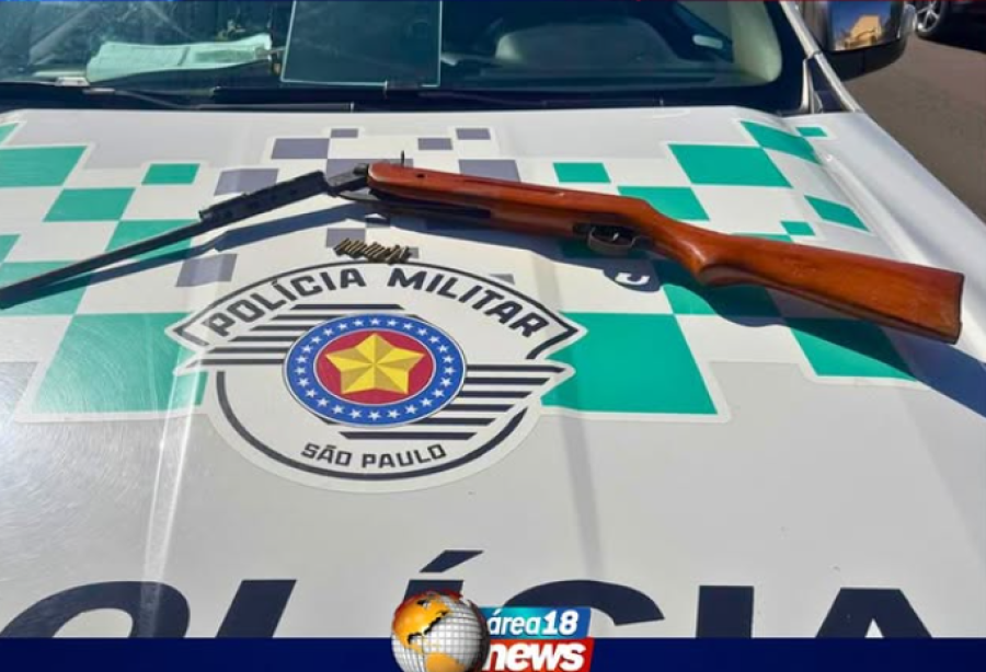 POLÍCIA AMBIENTAL APREENDE ARMA ADAPTADA E MUNIÇÕES EM PROPRIEDADE RURAL DE MIRANDÓPOLIS 