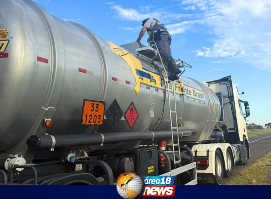 OPERAÇÃO DA POLÍCIA RODOVIÁRIA IDENTIFICA 15 IRREGULARIDADES EM TRANSPORTE DE PRODUTOS PERIGOSOS EM ANDRADINA