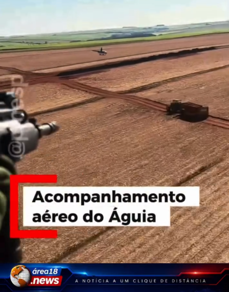 HELICÓPTERO ÁGUIA DA PM LOCALIZA HELICÓPTERO CARREGADO COM 281 KG DE DROGAS PRÓXIMO A PRESIDENTE PRUDENTE; VEJA VÍDEO