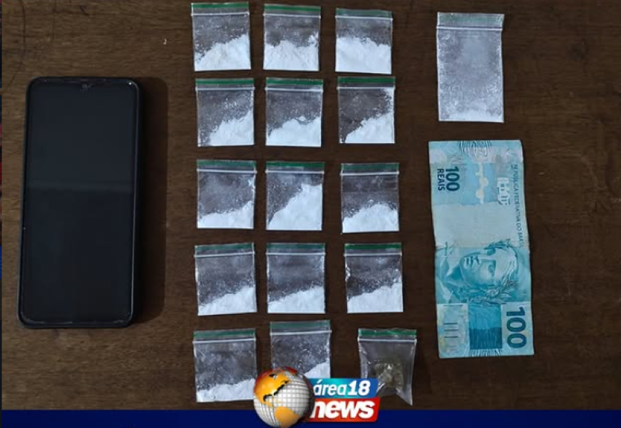  POLÍCIA MILITAR PRENDE HOMEM POR TRÁFICO DE DROGAS EM BURITAMA