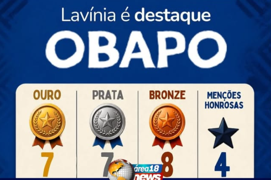 LAVÍNIA CONQUISTA 26 PREMIAÇÕES NA OBAPO 2026