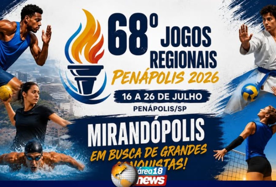 MIRANDÓPOLIS CONFIRMA PARTICIPAÇÃO NOS 68º JOGOS REGIONAIS DE PENÁPOLIS COM DELEGAÇÃO DE 125 INTEGRANTES
