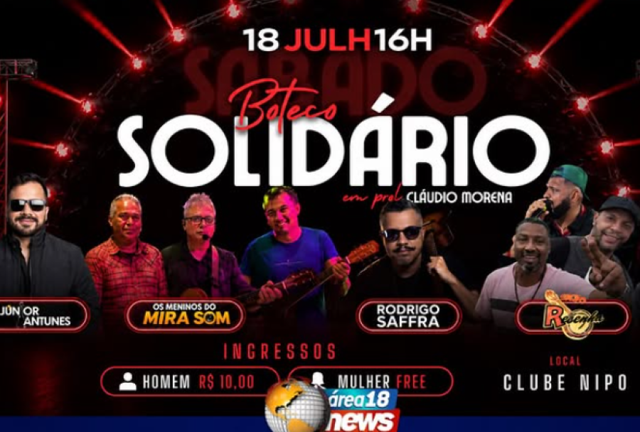 BOTECO SOLIDÁRIO SERÁ REALIZADO NESTE SÁBADO EM MIRANDÓPOLIS