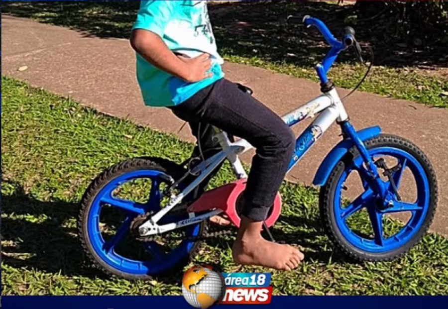 FAMÍLIA PEDE AJUDA PARA ENCONTRAR BICICLETA DE MENINO QUE DESAPARECEU EM MIRANDÓPOLIS