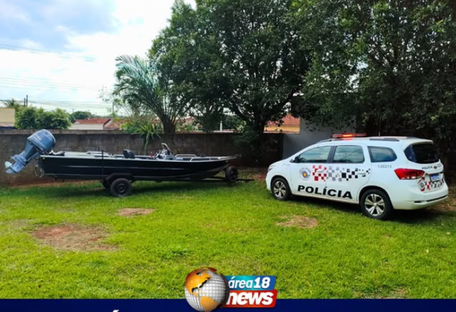 POLÍCIA MILITAR RECUPERA LANCHA FURTADA APÓS EMBARCAÇÃO SER ENCONTRADA EM FRENTE A RESIDÊNCIA EM SUD MENNUCCI