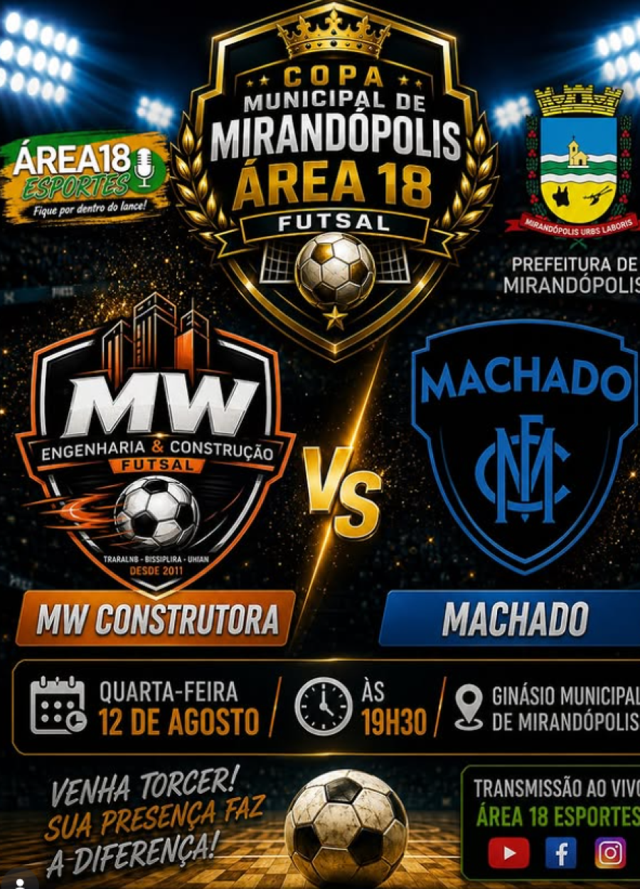 QUARTA-FEIRA TEM MAIS DOIS JOGÕES NA COPA MUNICIPAL DE FUTSAL!