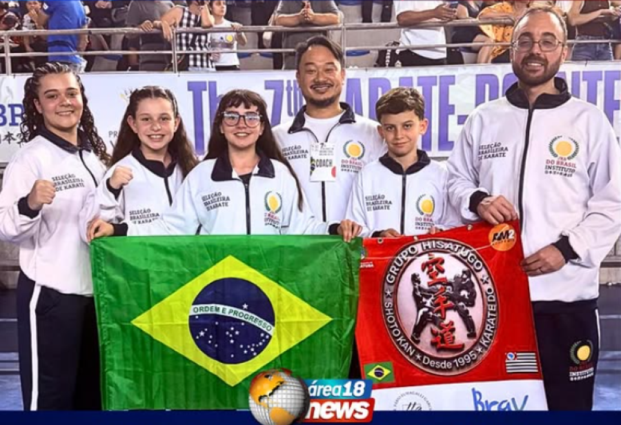 ATLETAS DE ARAÇATUBA REPRESENTAM O BRASIL E CONQUISTAM NOVE MEDALHAS NO MUNDIAL DE KARATÊ