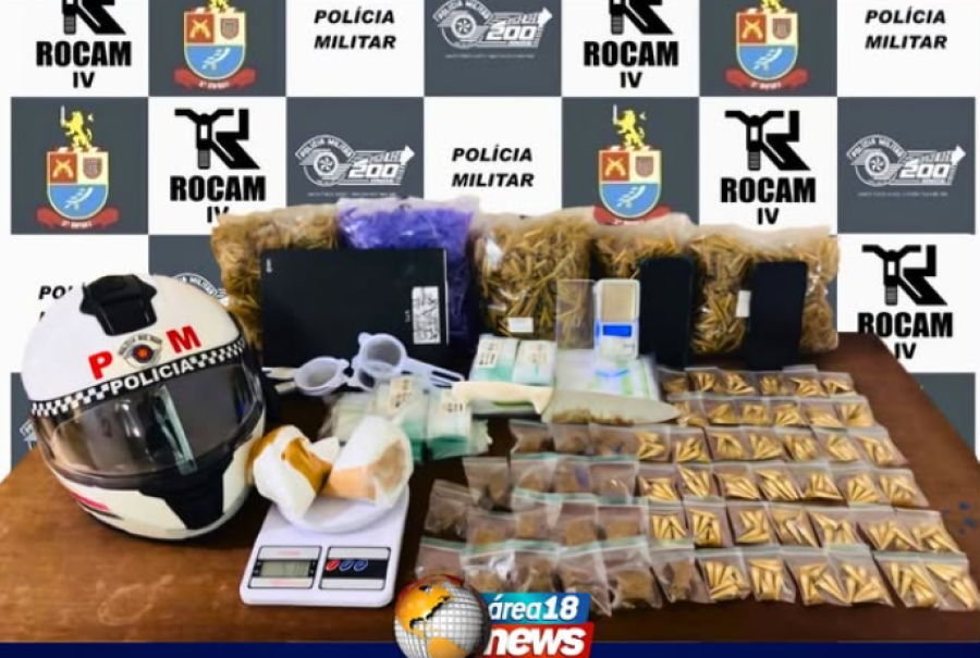 ROCAM PRENDE HOMEM E APREENDE COCAÍNA, MACONHA E MILHARES DE EMBALAGENS EM BIRIGUI